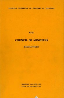 Council of ministers resolutions. XVII