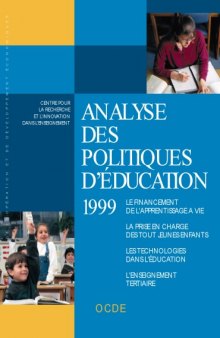 Analyse des politiques d’éducation 1999.