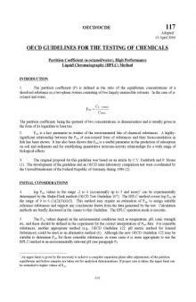 Test No. 117: Partition Coefficient (n-octanol/water), HPLC Method