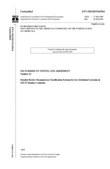 Detailed Review Document on Classification Systems for Eye Irritation/Corrosion in OECD Member Countries