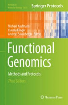 Functional Genomics: Methods and Protocols