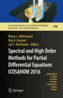 Spectral and High Order Methods for Partial Differential Equations ICOSAHOM 2016: Selected Papers from the ICOSAHOM conference, June 27-July 1, 2016, Rio de Janeiro, Brazil