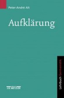 Aufklärung: Lehrbuch Germanistik