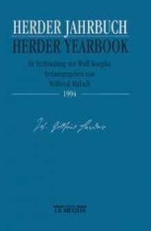 Herder Jahrbuch Herder Yearbook 1994