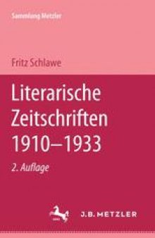 Literarische Zeitschriften 1910–1933