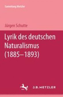 Lyrik des deutschen Naturalismus (1885–1893)