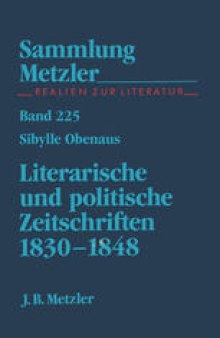 Literarische und politische Zeitschriften 1830–1848