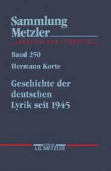 Geschichte der deutschen Lyrik seit 1945