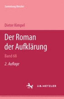 Der Roman der Aufklärung: (1670–1774)