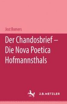 Der Chandosbrief — Die Nova Poetica Hofmannsthals