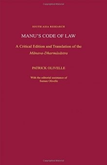 Manu’s Code of Law: A Critical Edition and Translation of the Manava-Dharmasastra