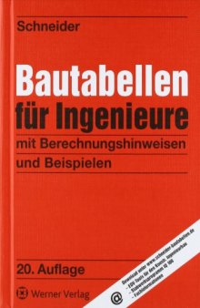 Bautabellen für Ingenieure