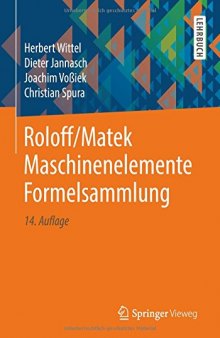 Roloff/Matek Maschinenelemente Formelsammlung (German Edition)
