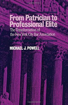 From Patrician to Professional Elite (Contemporary Issues