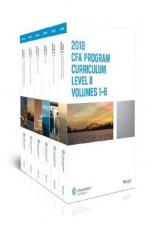 CFA Program Curriculum 2018 Level II Volumes 1-6 Box Set