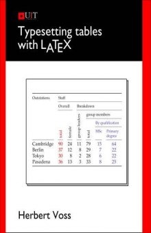 Typesetting Tables with LaTeX