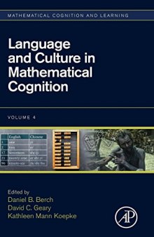 Language and Culture in Mathematical Cognition, Volume 4 (Mathematical Cognition and Learning