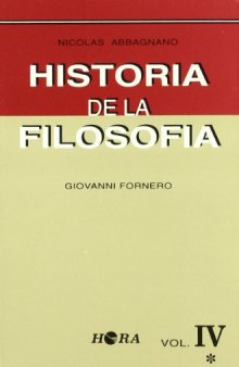 Historia de la Filosofía. Volumen 4. Tomo I. La Filosofía Contemporánea