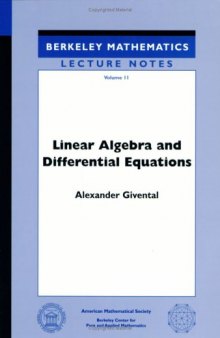 Linear Algebra and Differential Equations