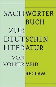 Sachwörterbuch zur deutschen Literatur