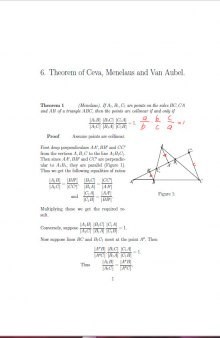 Theorem of Ceva, Menelaus and Van Aubel.