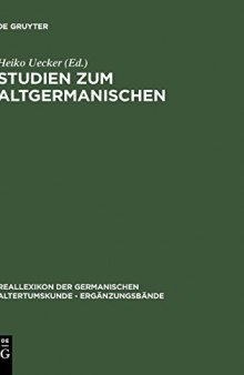 Studien zum Altgermanischen: Festschrift für Heinrich Beck