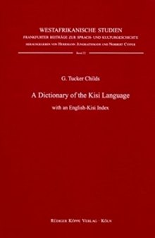 A dictionary of the Kisi language: with an English-Kisi index