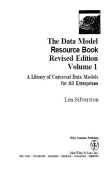 The Data Model Resource Book - Volume 1