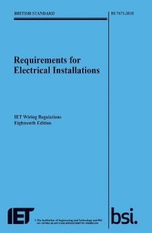 Requirements for Electrical Installations, IET Wiring Regulations, Eighteenth Edition, BS 7671:2018 (Electrical Regulations)