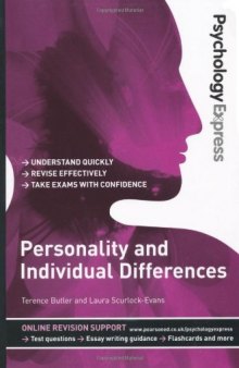 Personality and Individual Differences: Undergraduate Revision Guide. Edited by by Terence Butler