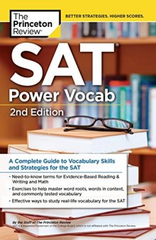 SAT Power Vocab: A Complete Guide to Vocabulary Skills and Strategies for the SAT
