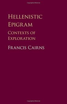 Hellenistic Epigram: Contexts of Exploration
