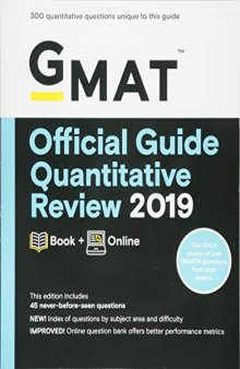 GMAT Official Guide Quantitative Review 2019: Book + Online