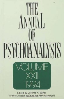 The Annual of Psychoanalysis, V. 22