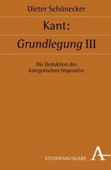 Kant: Grundlegung III