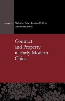 Contract and Property in Early Modern China