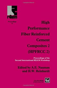 High Performance Fiber Reinforced Cement Composites 2: Proceedings of the International Workshop