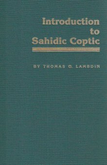 lntroduction to Sahidic Coptic