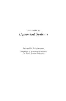 Invitation to Dynamical Systems (free version + Solutions)