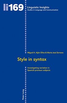 Style in syntax: Investigating variation in Spanish pronoun subjects