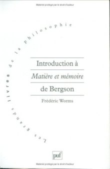 Introduction A Matiere Et Memoire De Bergson
