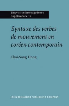 Syntaxe des verbes de mouvement en coréen contemporain