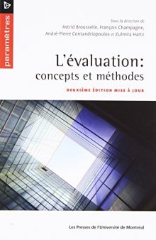 L’Evaluation : Concepts & Methodes