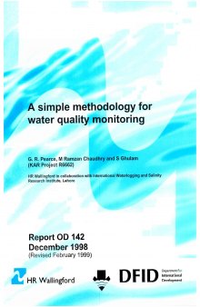 A Simple methodology for water quality monitoring