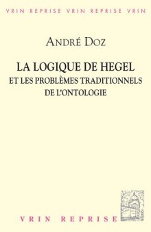 La logique de Hegel et les problemes traditionnels de l’ontologie