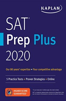 SAT Prep Plus 2020: 5 Practice Tests + Proven Strategies + Online
