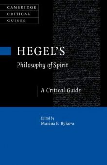 Hegel’s Philosophy Of Spirit: A Critical Guide