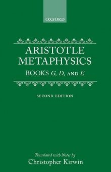 Metaphysics: Books Gamma, Delta, and Epsilon