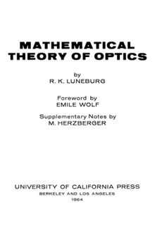 Mathematical Theory of Optics