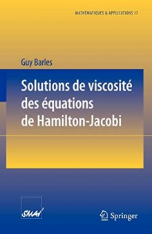 Solutions de viscosité des équations  de Hamilton-Jacobi